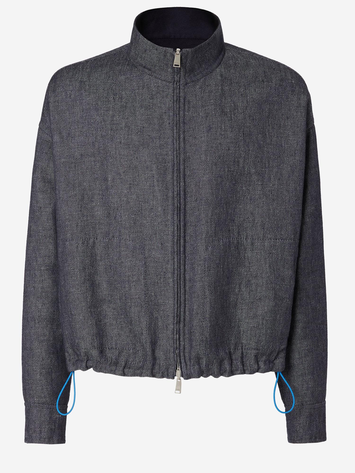 GIACCA REVERSIBILE IN LINO E COTONE FW1433 AYUDF0QG0 FENDI 