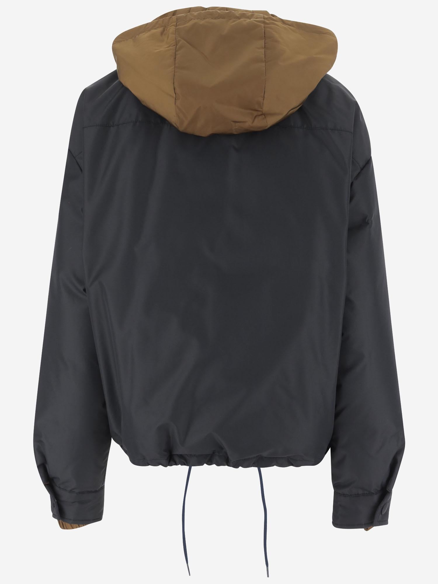 GIUBBOTTO CON CAPPUCCIO A CONTRASTO ML1316 1720F0B1V MIU MIU 