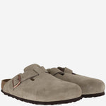 SABOT BOSTON IN PELLE SCAMOSCIATA 560773 TAUPE BIRKENSTOCK 