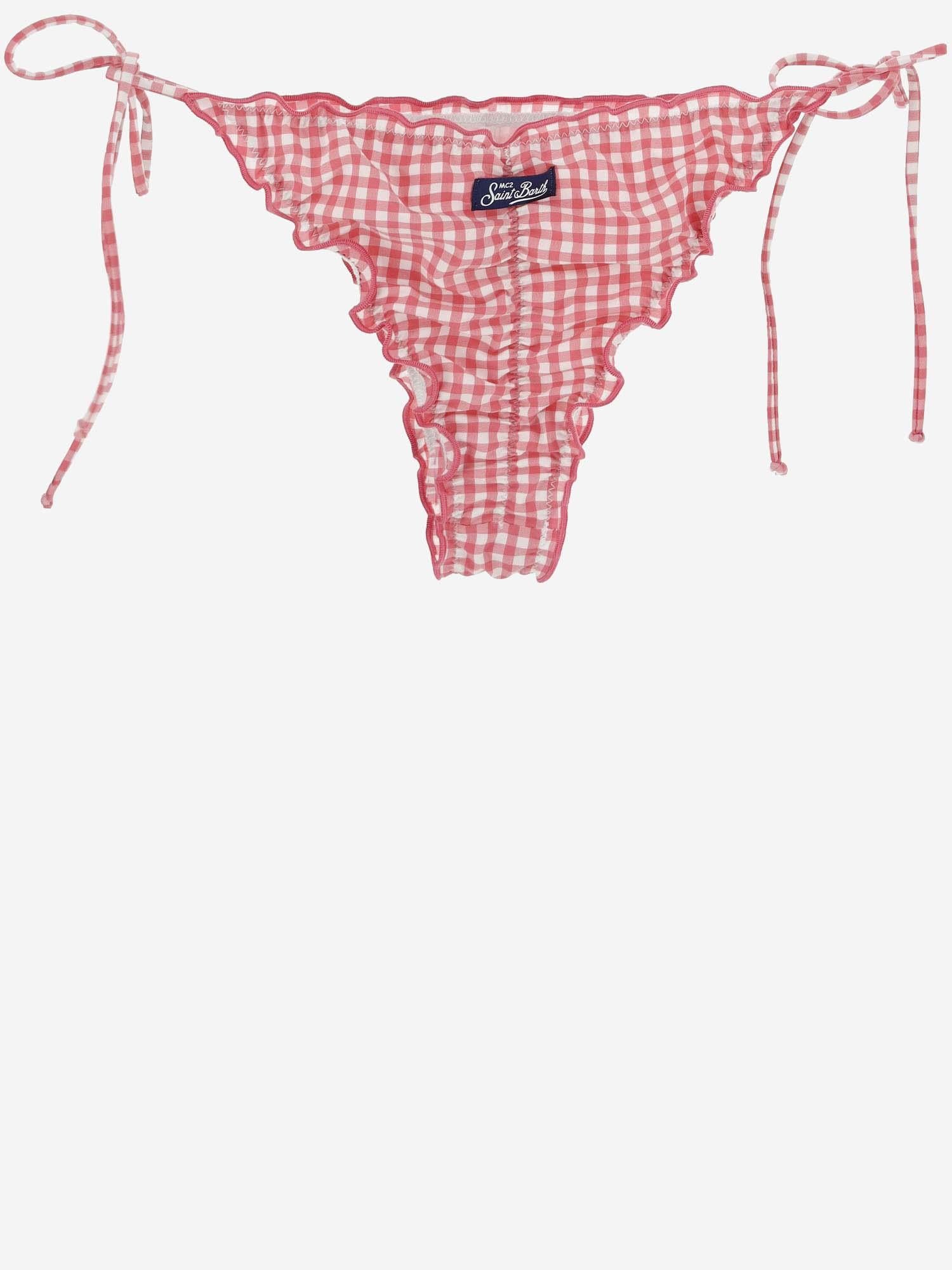 SLIP BIKINI CON MOTIVO A QUADRETTI MIA001 01593F MC2 SAINT BARTH 