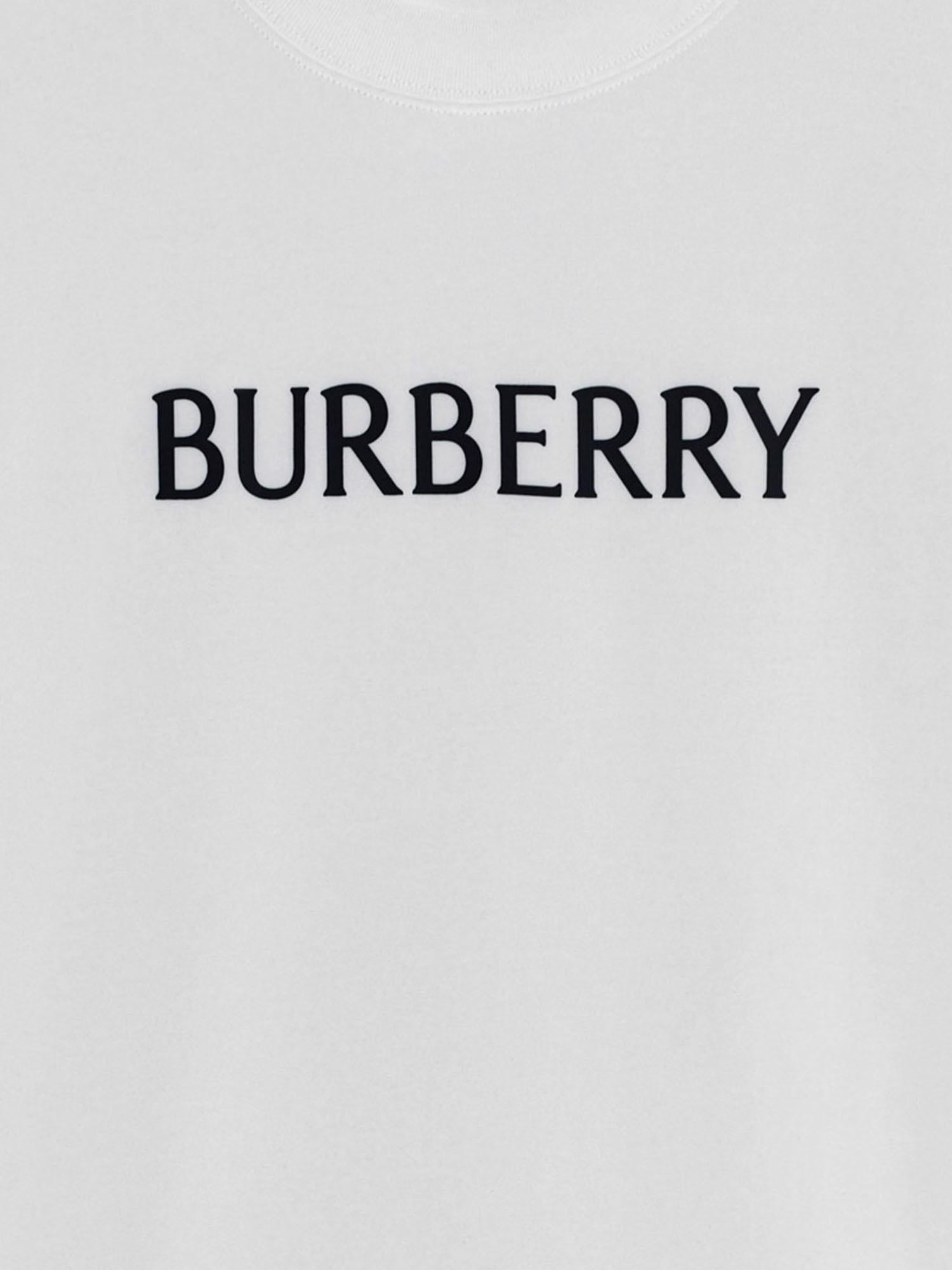 T-SHIRT  IN COTONE CON LOGO 8118978 CHALK BURBERRY 