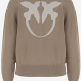 MAGLIONE IN LANA E CASHMERE CON LOGO 105561 A2SIMZ2 PINKO 