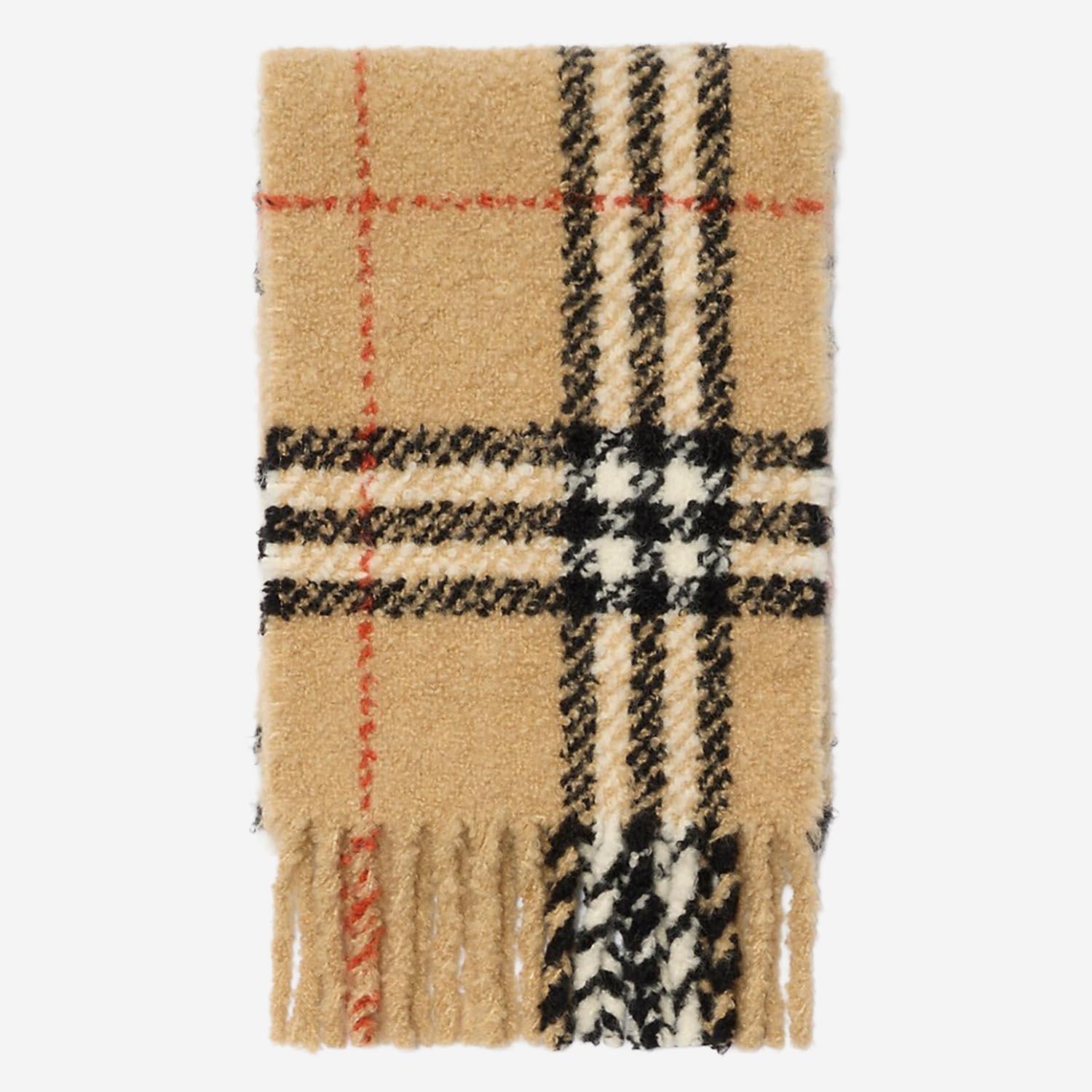 Sciarpa in bouclé di misto lana e alpaca 8118013 SAND BURBERRY 