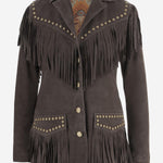 Giacca con frange in pelle scamosciata UN20 RSC309 UNCOMMON 