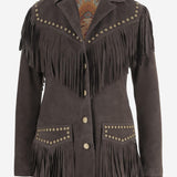 Giacca con frange in pelle scamosciata UN20 RSC309 UNCOMMON 