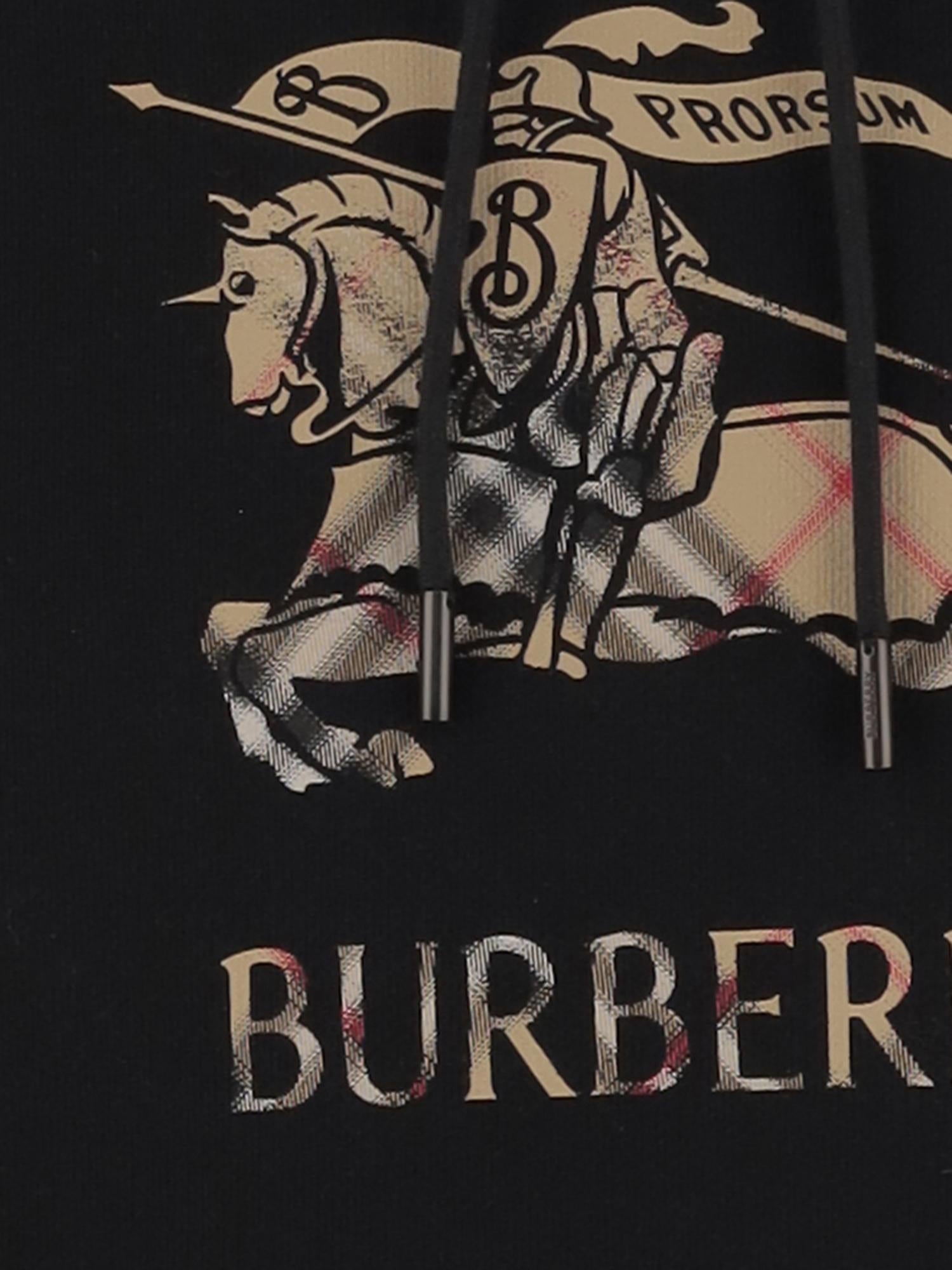 FELPA IN COTONE CON LOGO 8119021 BLACK BURBERRY 
