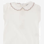 BODY IN COTONE CON COLLETTO RICAMATO BODY BEIGEROSA NICOLETTA FANNA KIDS 