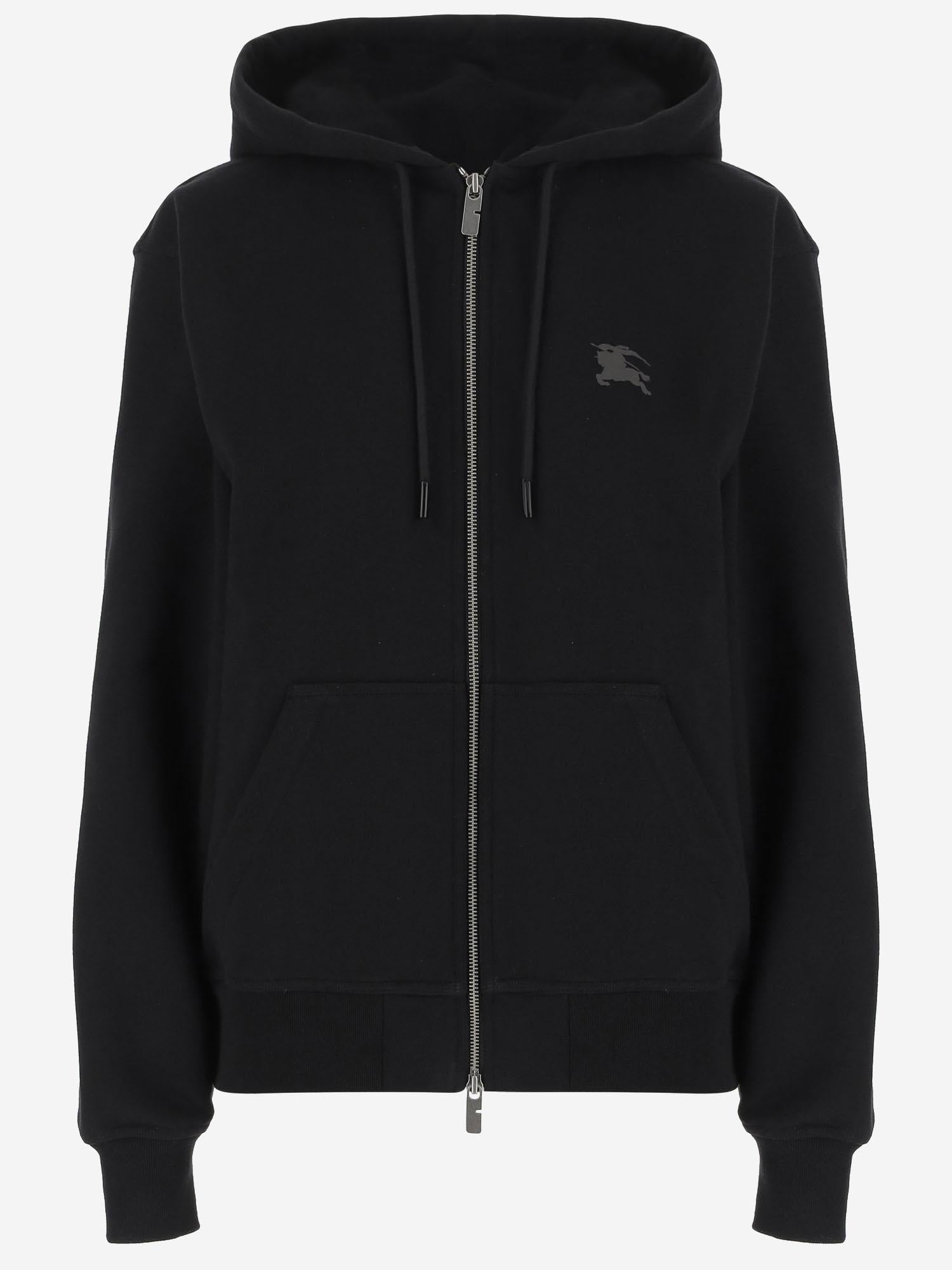 FELPA IN COTONE CON LOGO 8106262 BLACK BURBERRY 