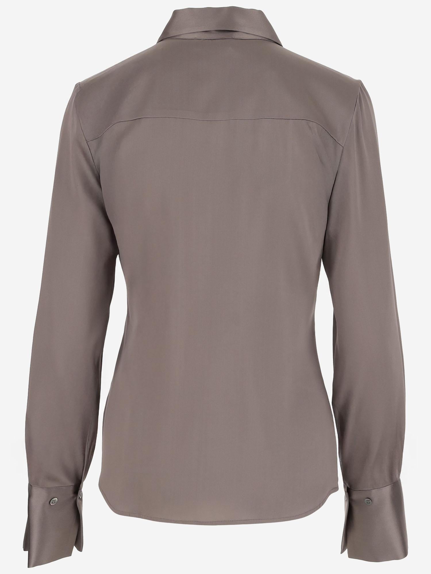CAMICIA IN SETA STRETCH 4494 2094TAUPEAC F.IT 