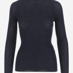 MAGLIA IN CASHMERE E SETA A COSTE W25613 0350 SASUPHI 