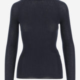 MAGLIA IN CASHMERE E SETA A COSTE W25613 0350 SASUPHI 