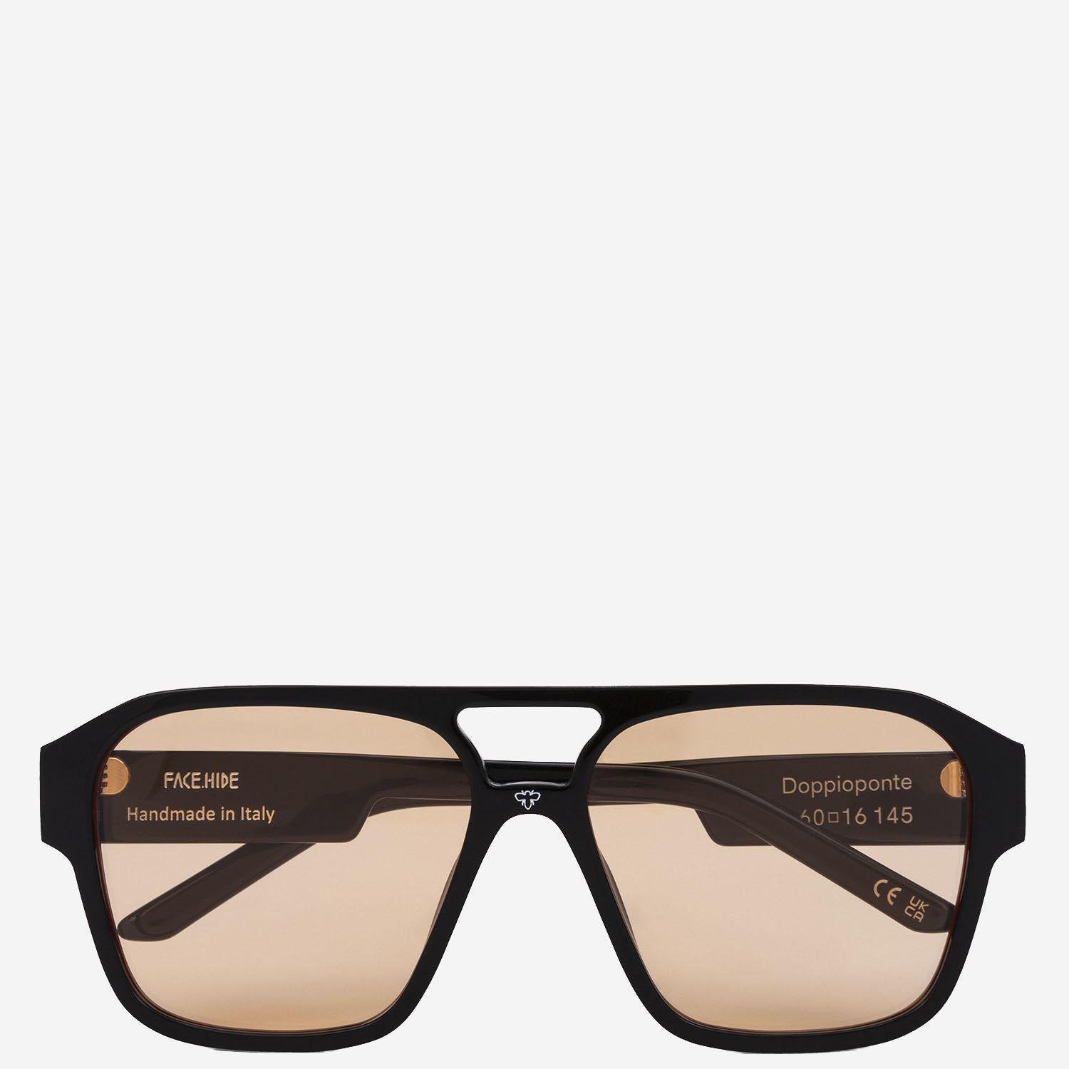 OCCHIALI DA SOLE CON LOGO DOPPIOPONTE BLACKORANGE FACE HIDE 