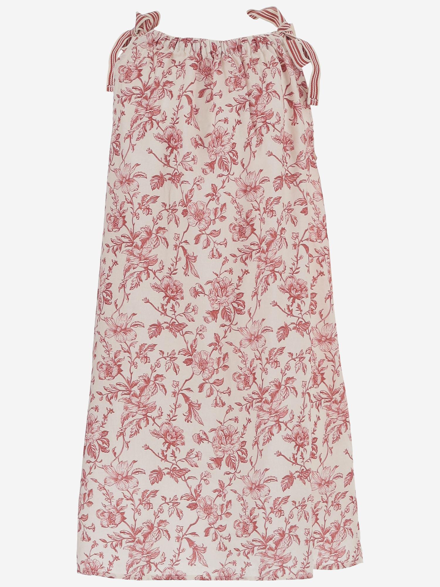 ABITO IN MISTO LINO CON MOTIVO FLOREALE 19618111 110 BABE & TESS KIDS 