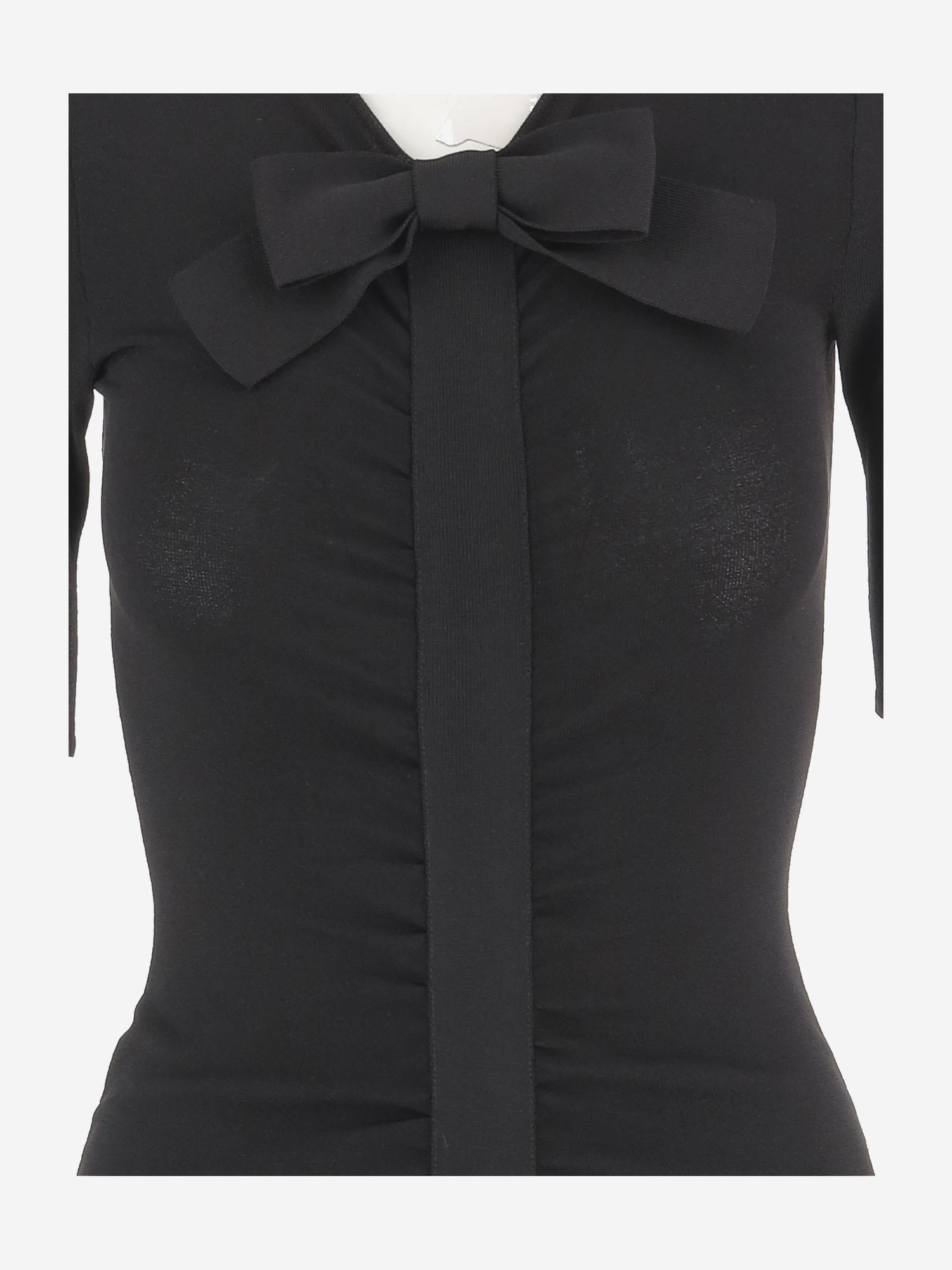 ABITO IN VISCOSA CON FIOCCO 8B0KD15L A8N0NO VALENTINO 
