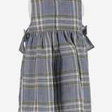 ABITO IN LINO STAMPA MADRAS P24VA328L3021 429 IL GUFO KIDS 