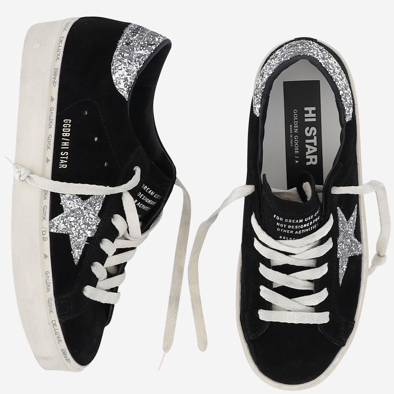 SNEAKERS HI STAR NERE in pelle GWF00118 F00638990179 GOLDEN GOOSE 