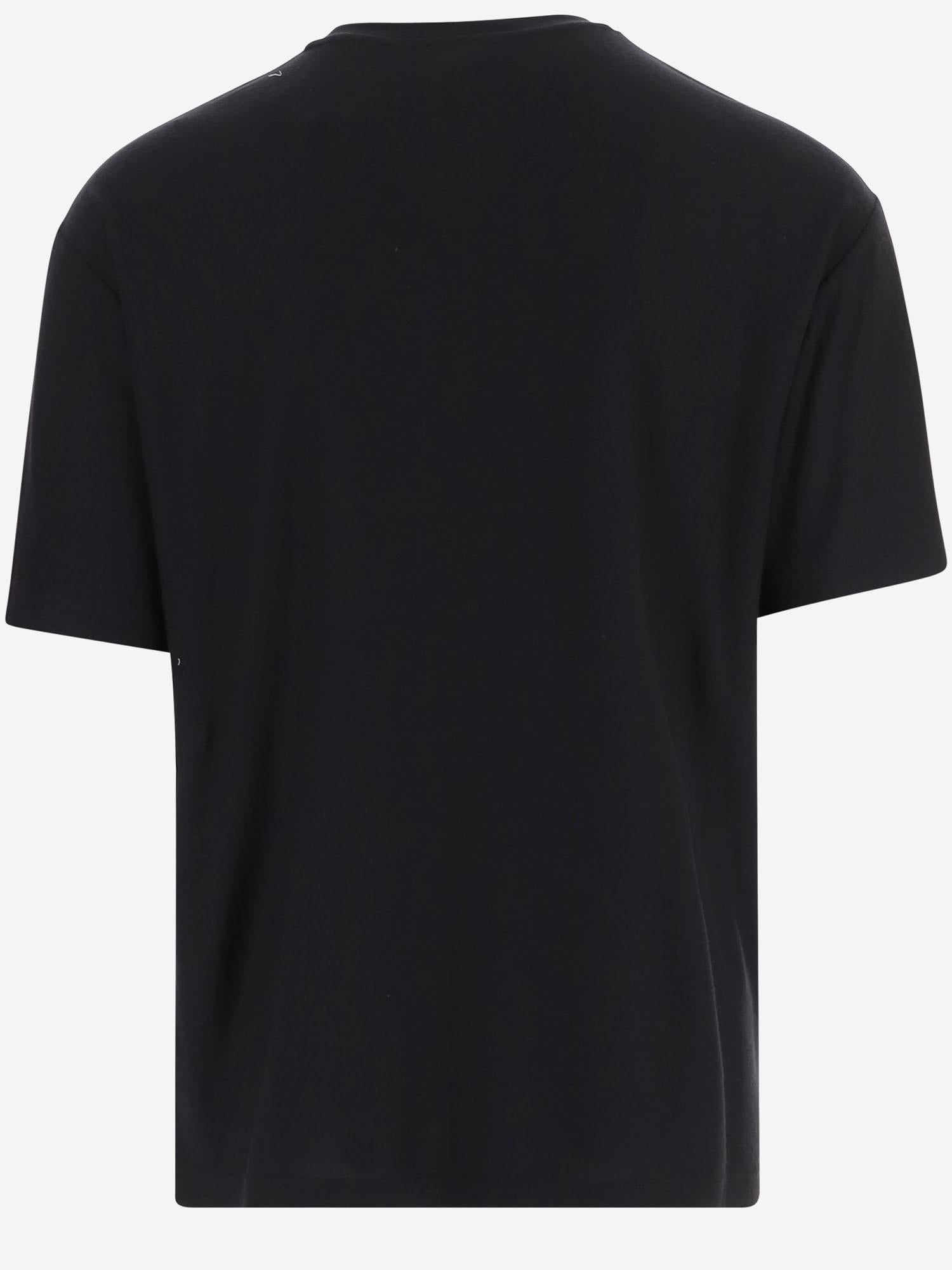 T-SHIRT IN VISCOSA CON STAMPA LOGO GM003034 TE19977FB008 GIORGIO ARMANI 