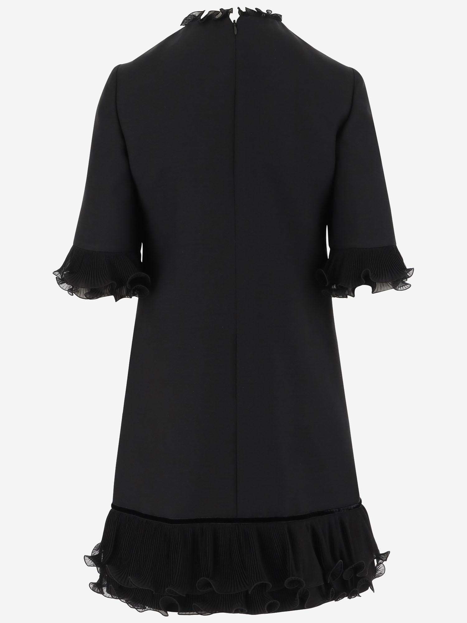 ABITO CORTO IN CREPE COUTURE 7B3VADR7 1CF0NO VALENTINO 