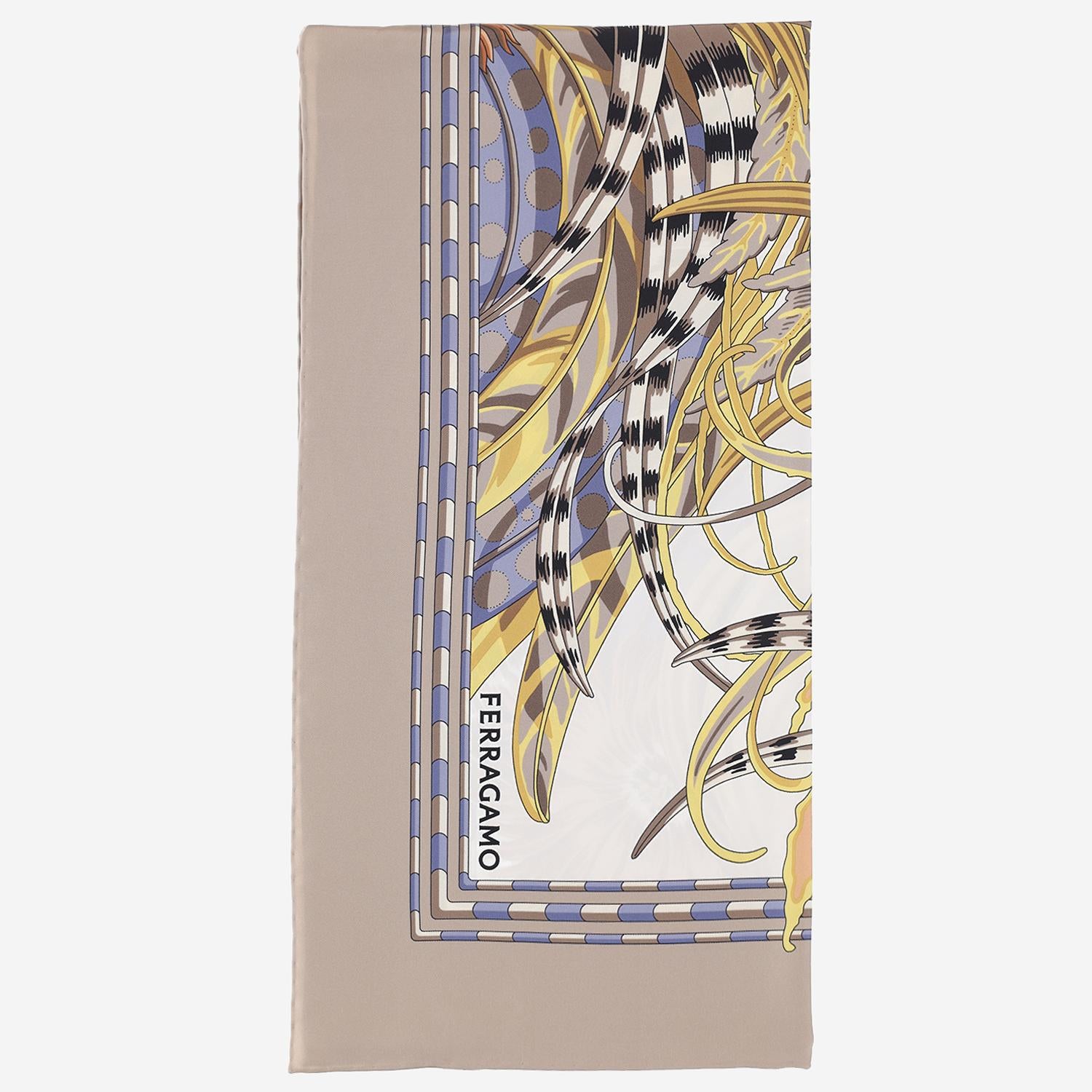 FOULARD IN SETA CON STAMPA Rooster 310234 003 SALVATORE FERRAGAMO 