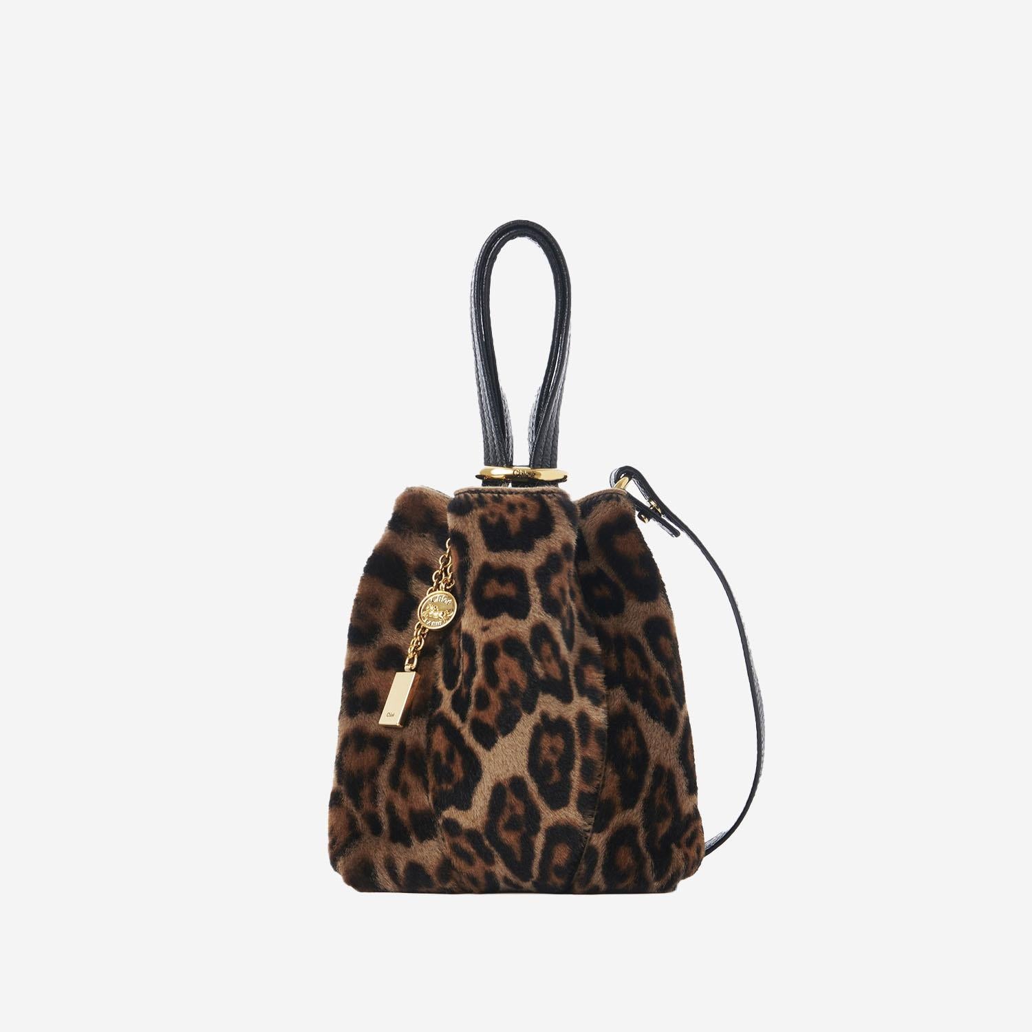 BORSA TOTE PICCOLA IN SHERALING CON MOTIVO ANIMALIER CH25WS812Q20 220 CHLOE 