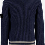 MAGLIONE A COSTE IN MISTO LANA CON PATCH LOGO 5100005 S00M4V0020 STONE ISLAND KIDS 