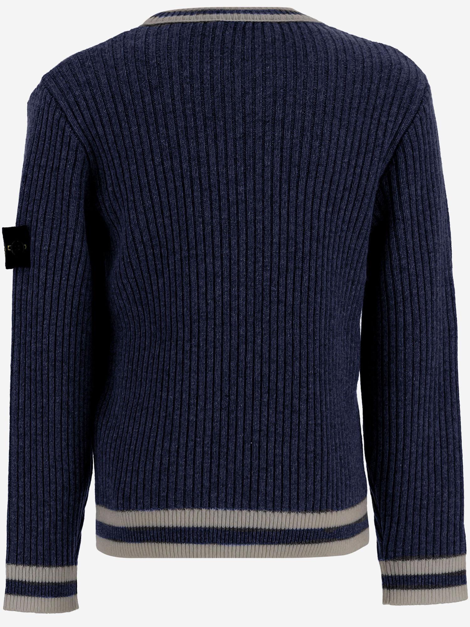 MAGLIONE A COSTE IN MISTO LANA CON PATCH LOGO 5100005 S00M4V0020 STONE ISLAND KIDS 