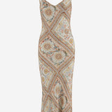 ABITO LUNGO IN VISCOSA CON STAMPA FANTASIA 80PAO925 NS779774 JUST CAVALLI 