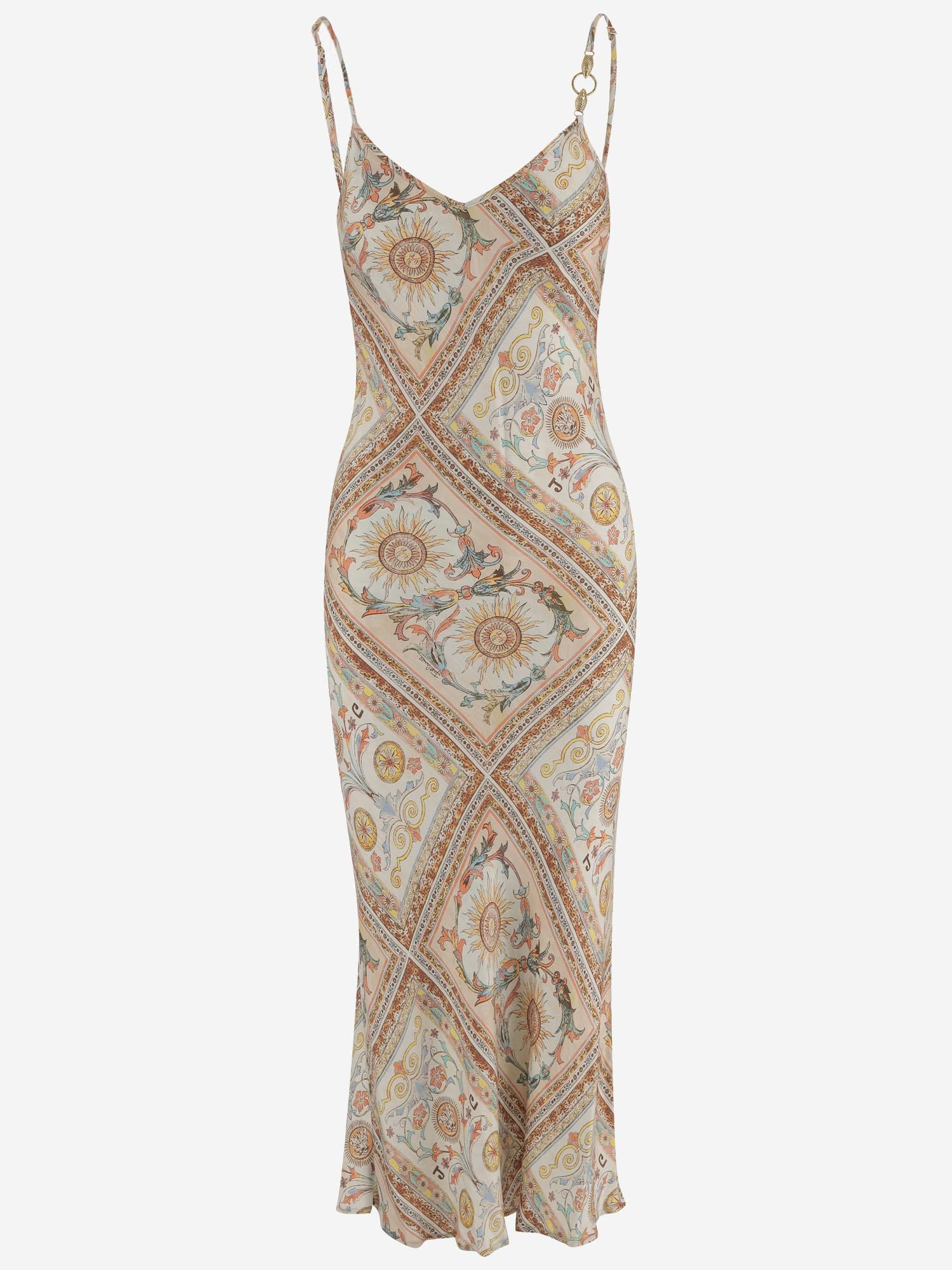 ABITO LUNGO IN VISCOSA CON STAMPA FANTASIA 80PAO925 NS779774 JUST CAVALLI 