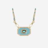 COLLANA YUCATAN TURCHESE CO335 ORO MYA BAY 