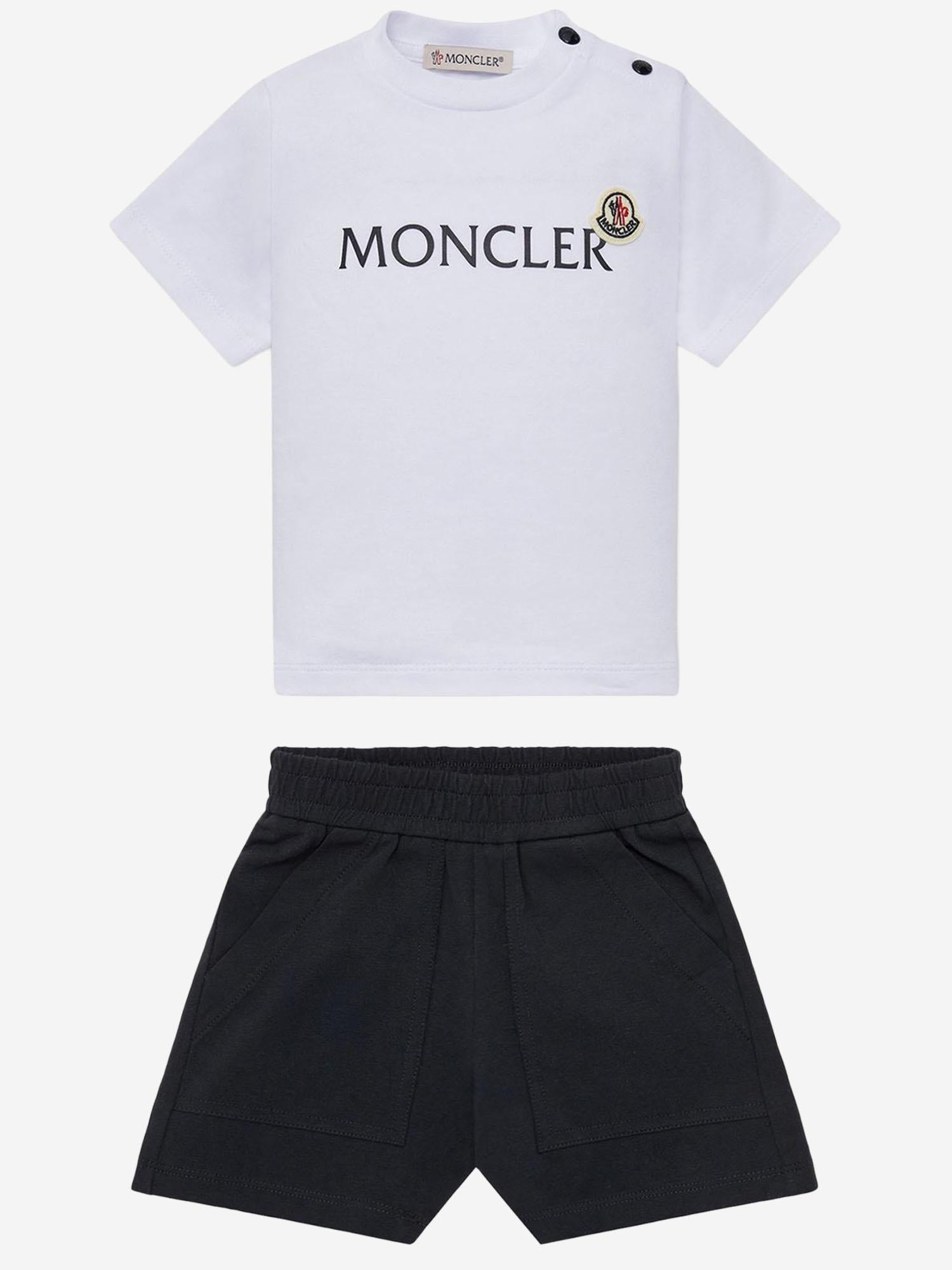 SET DI DUE PEZZI IN COTONE STRETCH CON LOGO 8M0000989AUM 002 MONCLER ENFANTS 