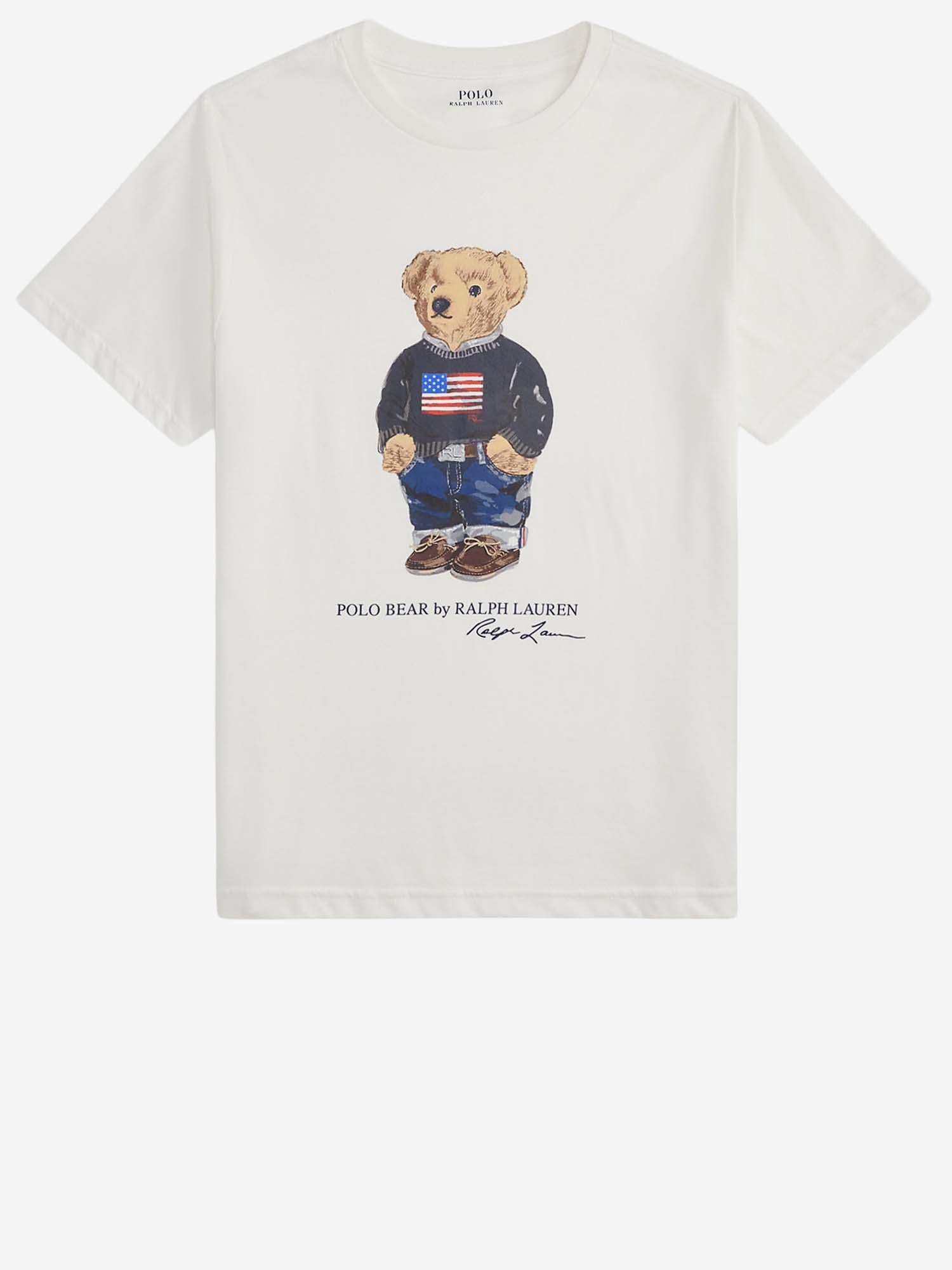 T-SHIRT POLO BEAR IN JERSEY DI COTONE 323P00508 001 POLO RALPH LAUREN KIDS 