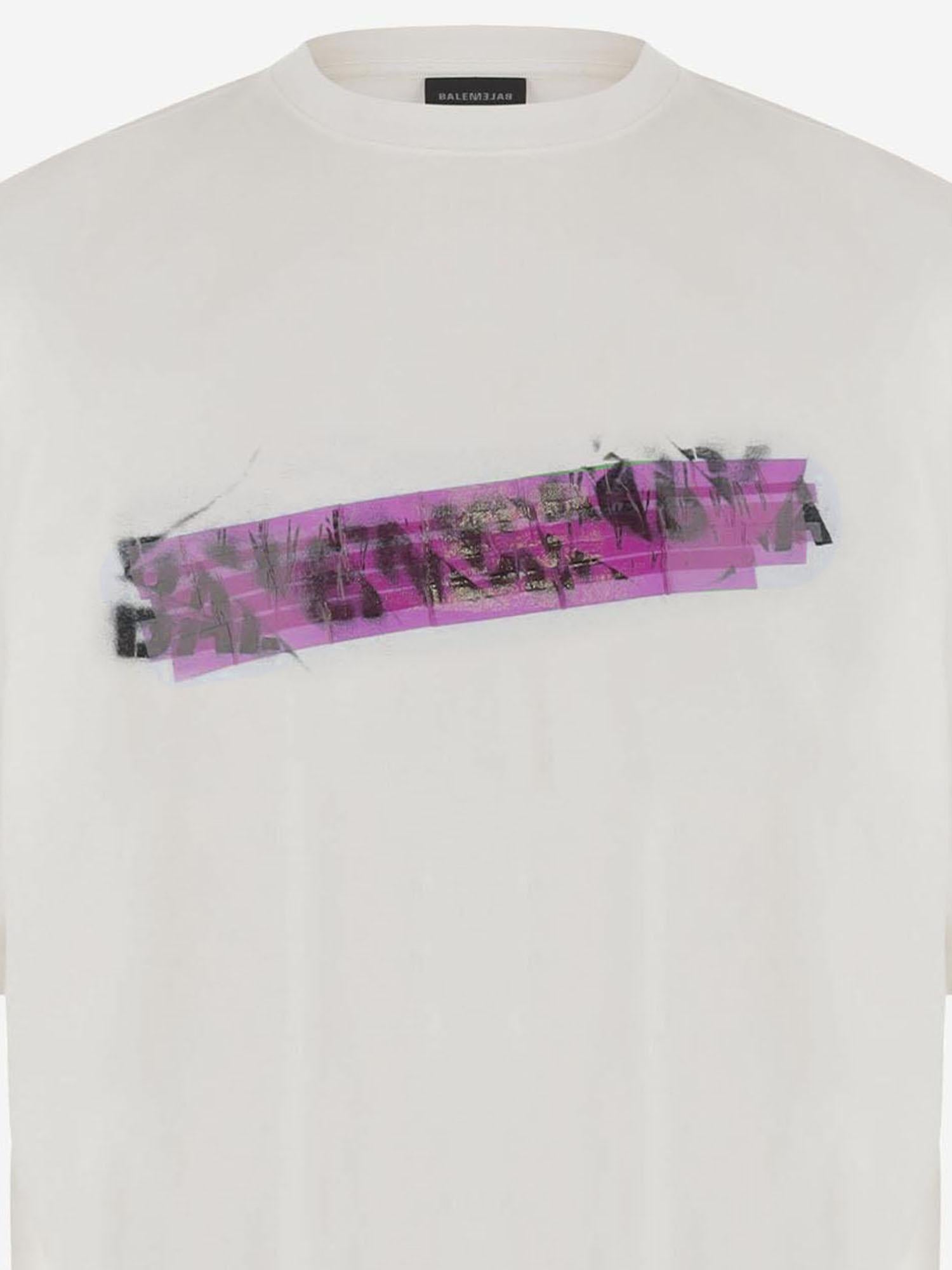T-SHIRT IN COTONE CON LOGO 871744 TUVI69000 BALENCIAGA 