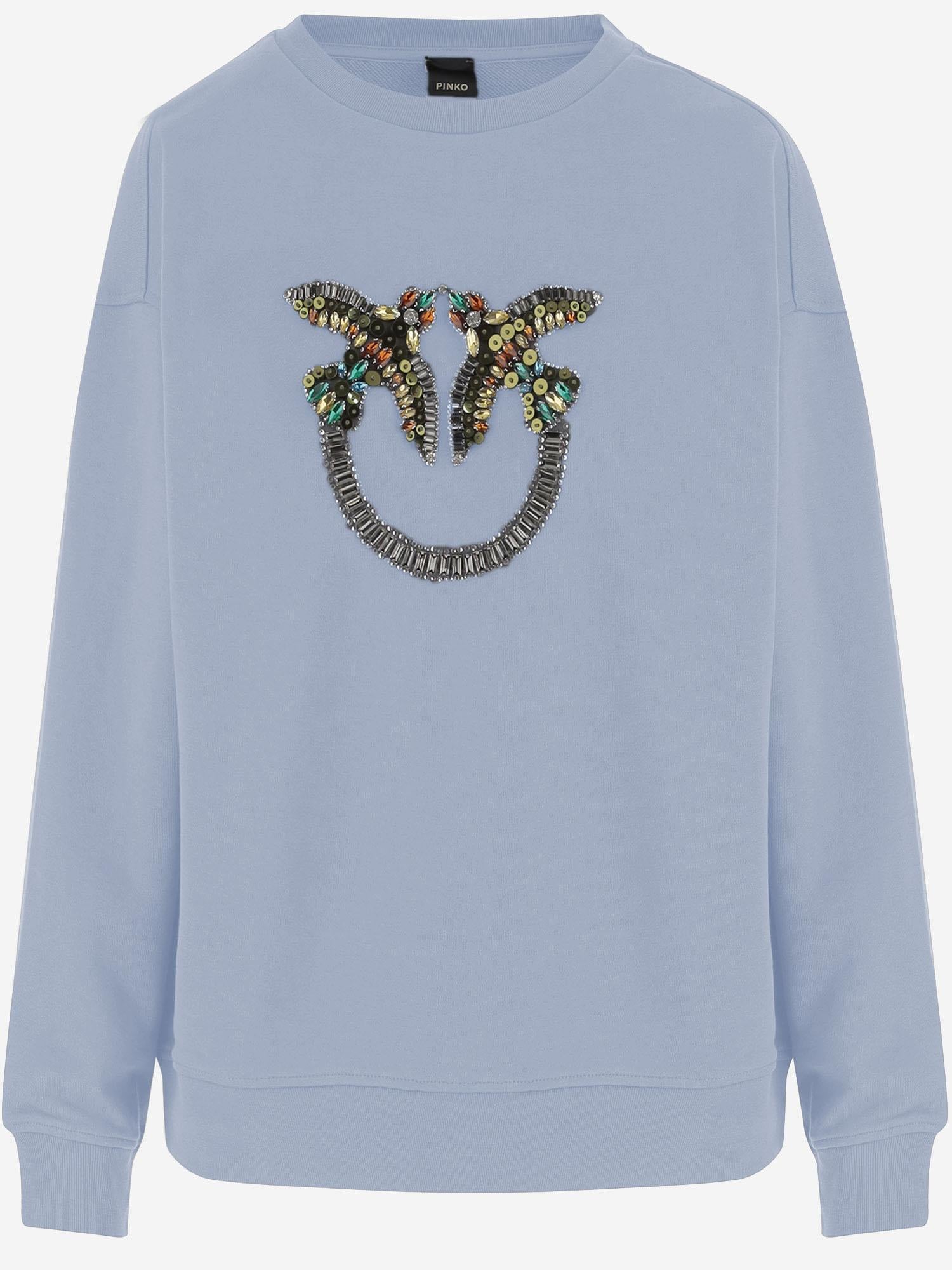 FELPA IN COTONE CON LOGO 100534 A33GE87 PINKO 