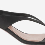 SANDALI ALEXANDRA IN RASO ALEXANDRATHONGSLIPPER 60BLACK AMINA MUADDI 