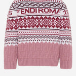 MAGLIONE IN LANA CON LOGO E MOTVIO GEOMETRICO JFG235 AYMSF1T6P FENDI KIDS 