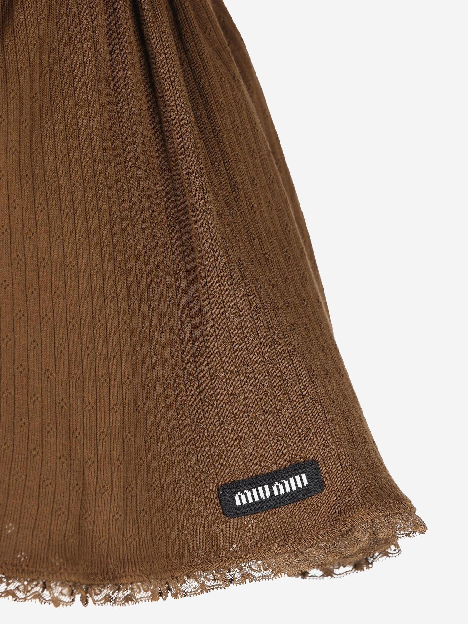 MINIGONNA IN COTONE CON LOGO MG2654 19DFF0324 MIU MIU 