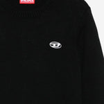 MAGLIONE IN MISTO VISCOSA CON LOGO J02430 KYAYXK900 DIESEL KIDS 