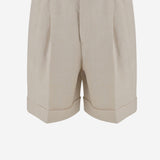 PANTALONI CORTI IN LINO 6V3RDE30AKR A03 VALENTINO 