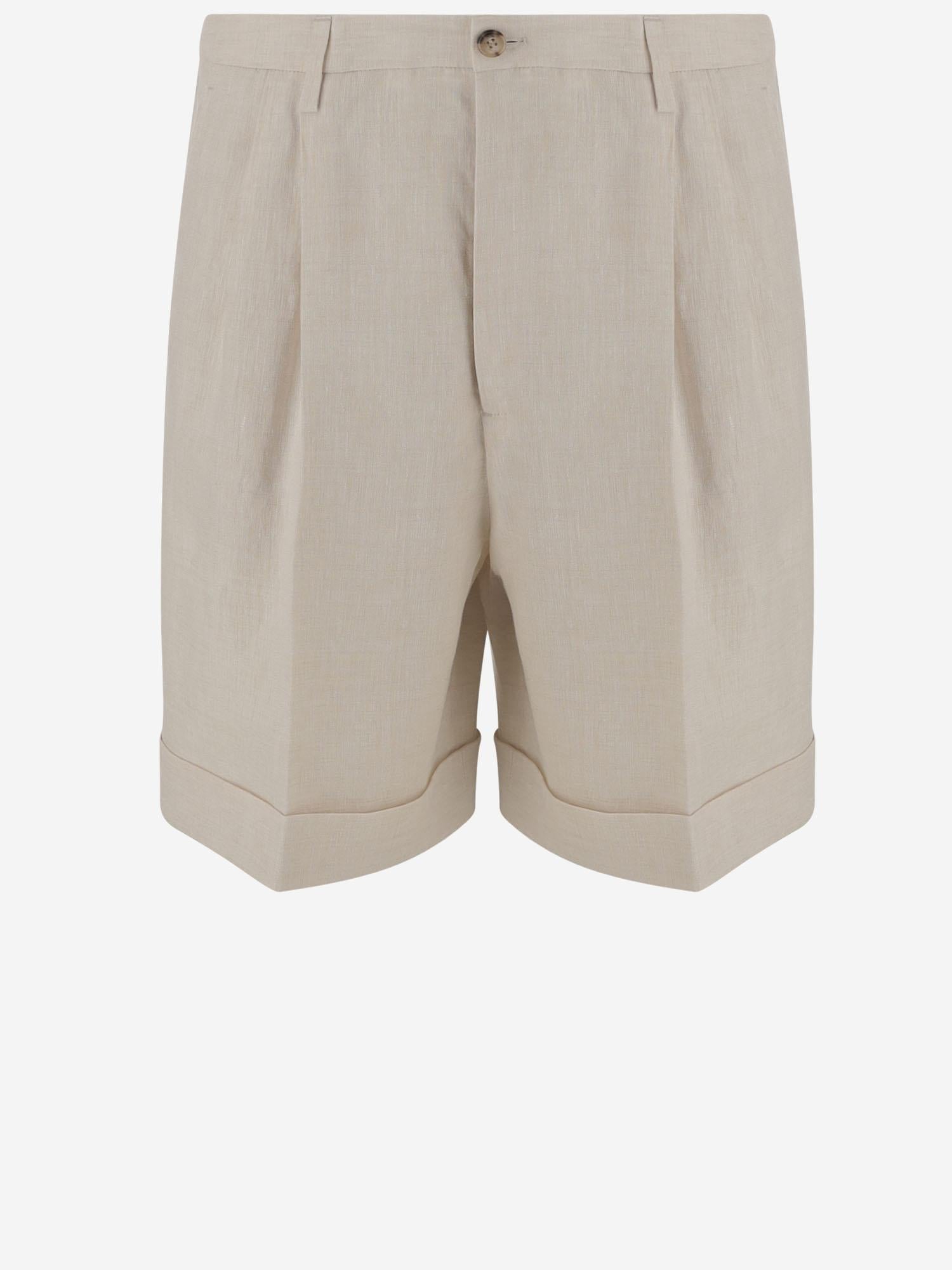 PANTALONI CORTI IN LINO 6V3RDE30AKR A03 VALENTINO 