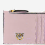 PORTA CARTE LOVE BIRDS IN PELLE 100251 A0F1P26Q PINKO 