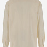 CAMICIA IN MISTO SETA CON MOTIVO A RIGHE 821908 Y2L929700 SAINT LAURENT 