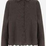 CAMICIA IN COTONE CON RICAMI FLOREALI 22237 512 THE.GARMENT 