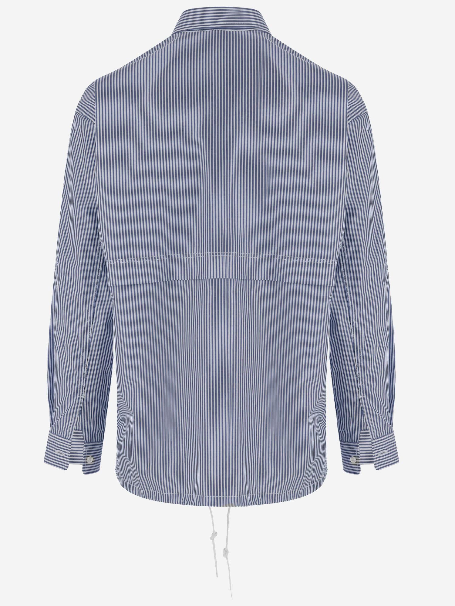 CAMICIA IN COTONE A RIGHE HQB011 1 HOMME 