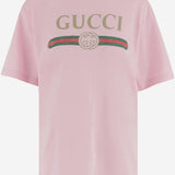 T-SHIRT IN COTONE e seta 865015 XJHUF5031 GUCCI 