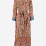 ABITO IN COTONE CON MOTIVO FLOREALE<BR/> LAURA 03PINK PEPS CANNES 