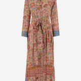 ABITO IN COTONE CON MOTIVO FLOREALE<BR/> LAURA 03PINK PEPS CANNES 