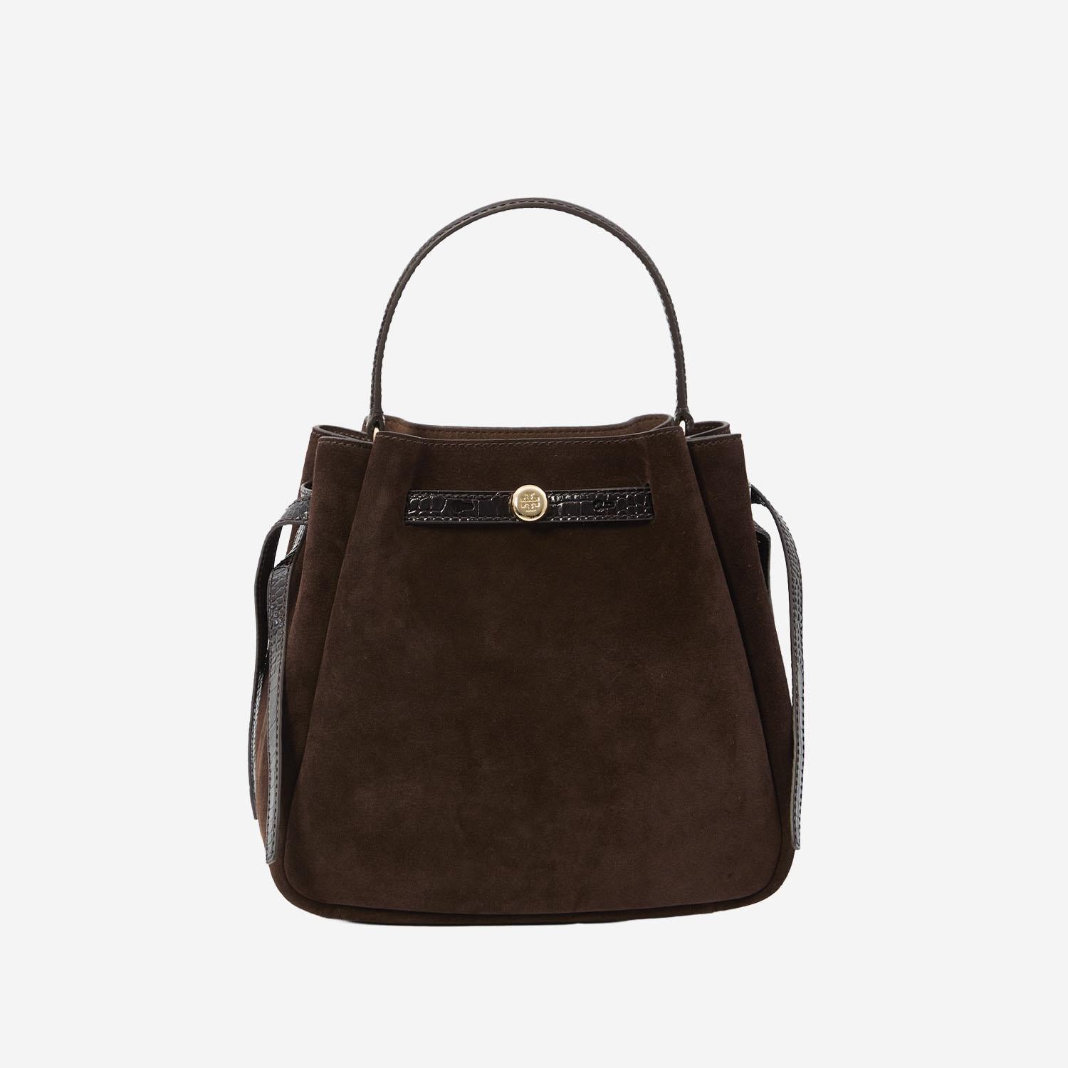 BORSA A SECCHIELLO ROMY IN SUEDE 169275 200 TORY BURCH 