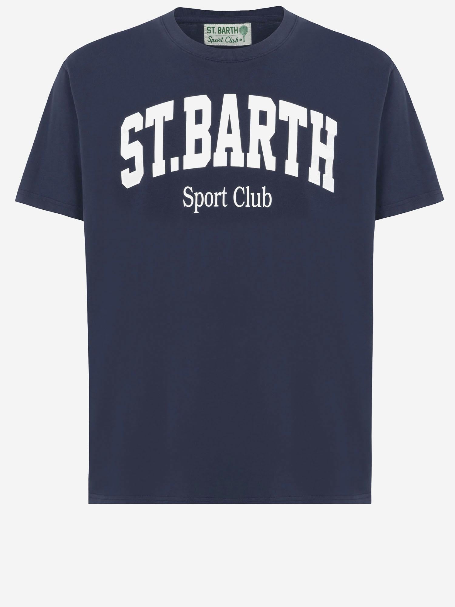 T-SHIRT IN COTONE CON STAMPA LOGO ARN0001 00860I MC2 SAINT BARTH 