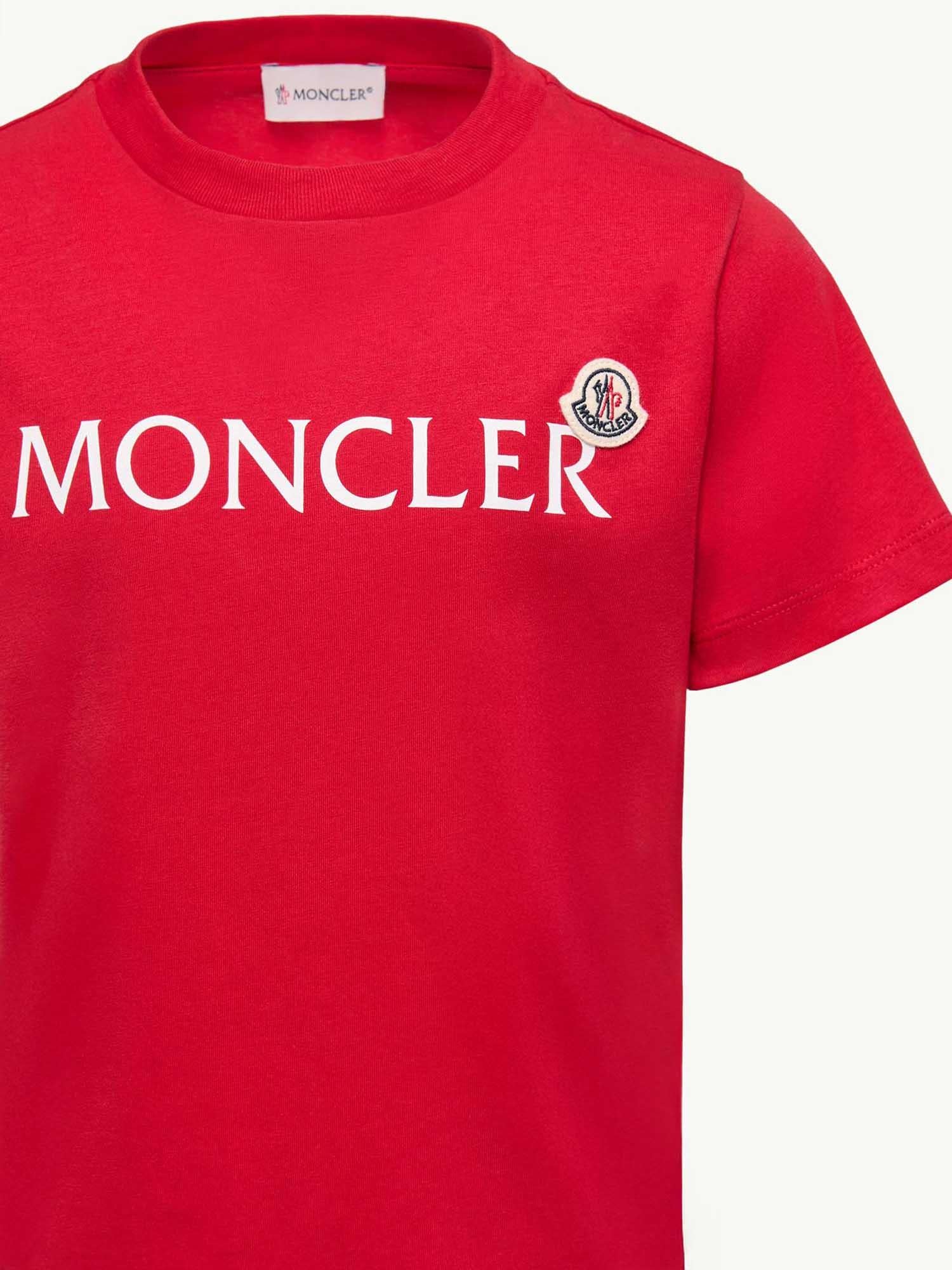 T-SHIRT IN COTONE CON LOGO 8C0001089AFV 455 MONCLER ENFANTS 