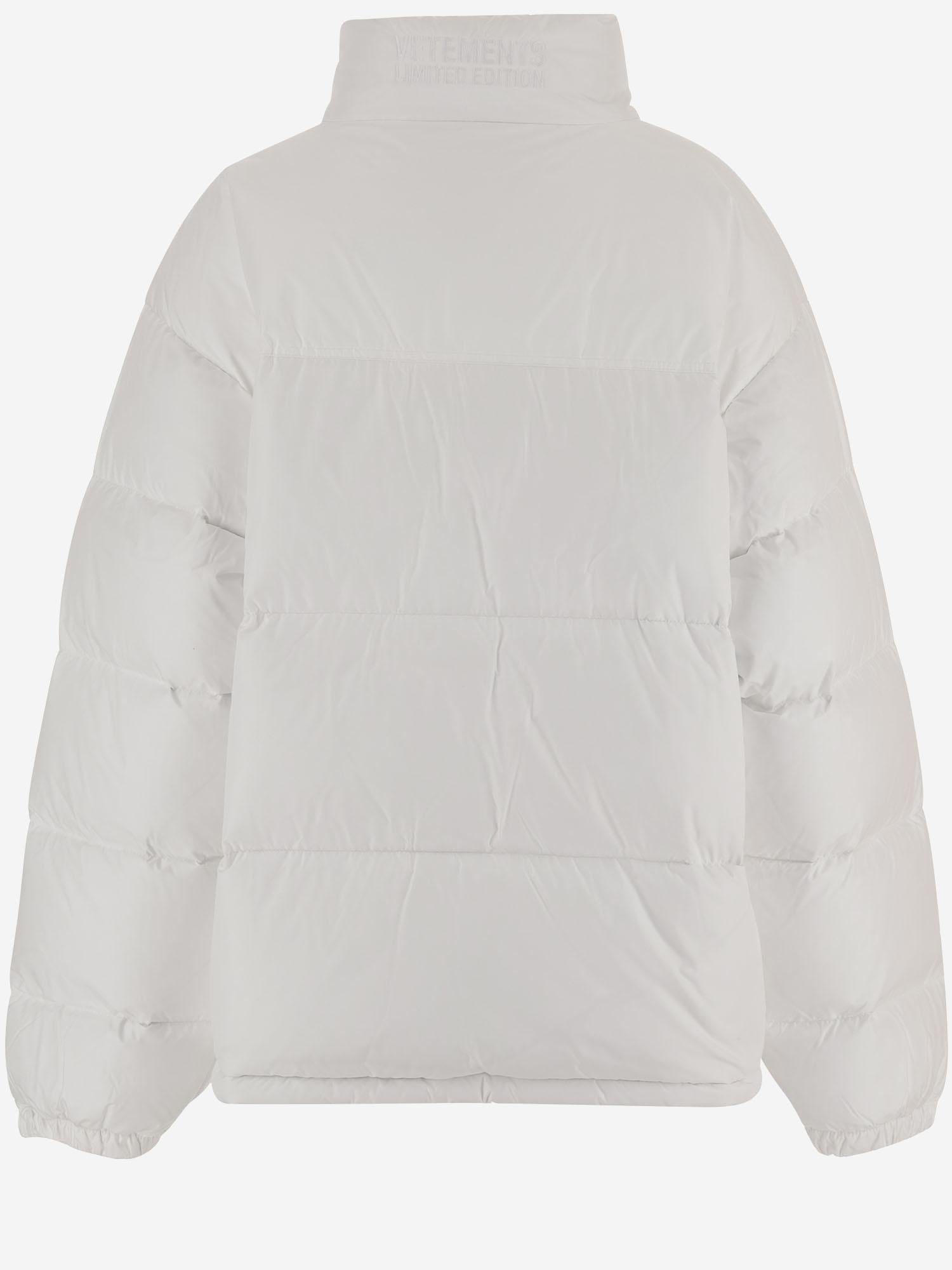 PIUMINO IMBOTTITO IN NYLON CON LOGO UE54JA660W WHITE VETEMENTS 